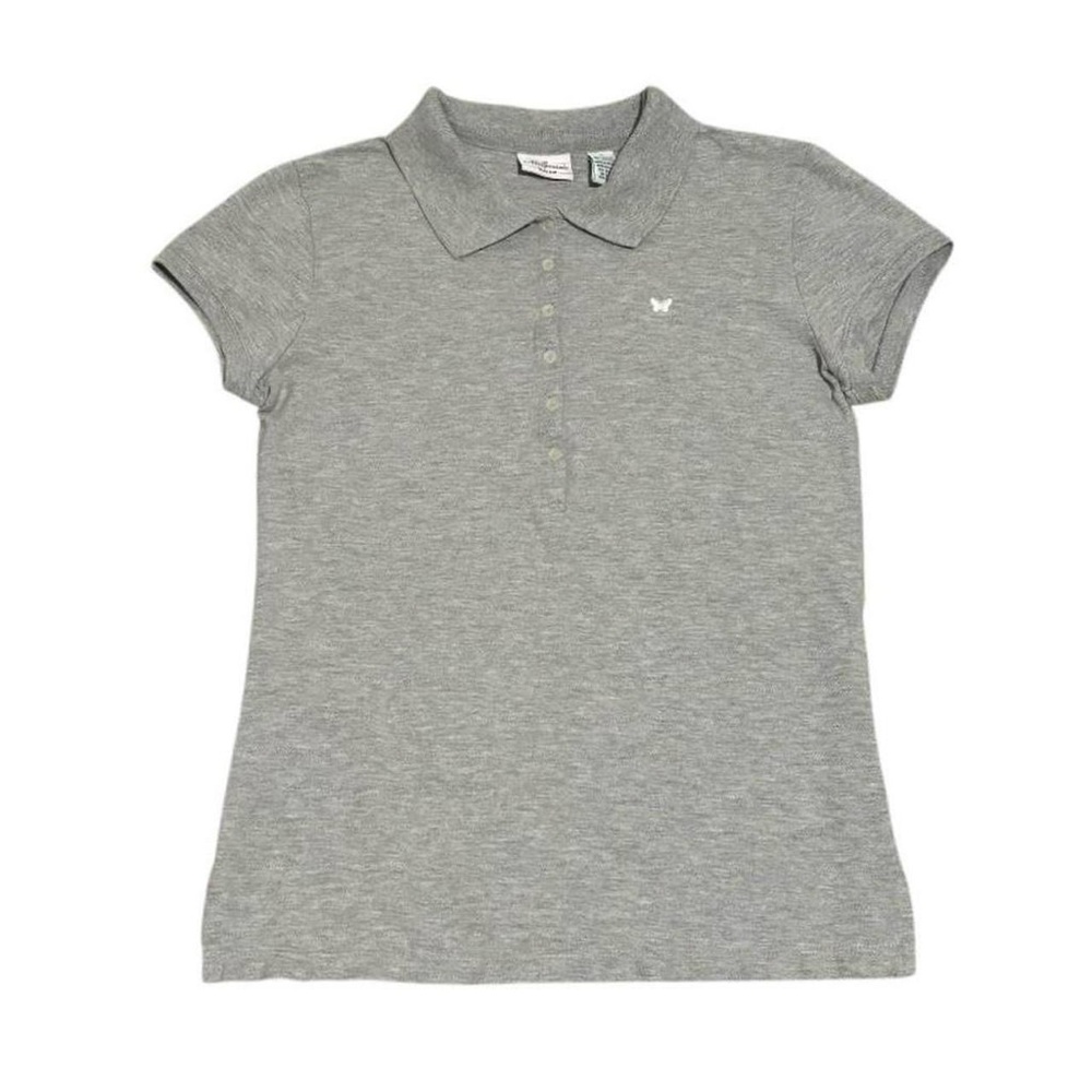 vintage y2k Aeropostale preppy gray polo shirt